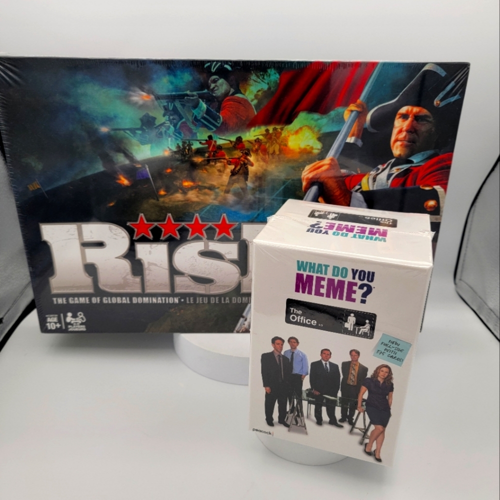 New Board Games "Risk" & "What do you Meme" The office edition